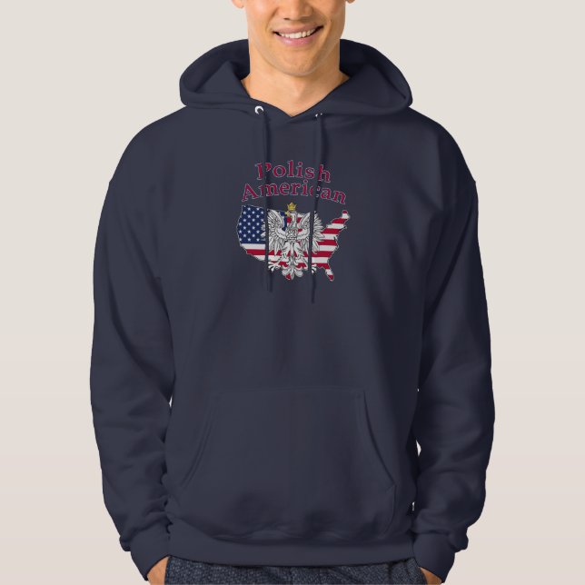 Sudadera Mapa americano de Polonia (Anverso)