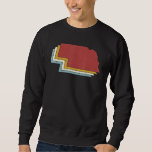 Sudadera Mapa Antiguo del Estado de Nebraska USA Retro