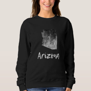 Sudadera Mapa Az de Arizona Grunge Vintage Gráfico Estado H