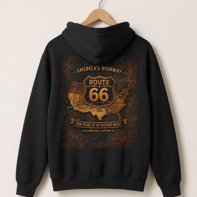 Sudadera Mapa de 100 años de la Carretera de Retro América (Subido por el creador)