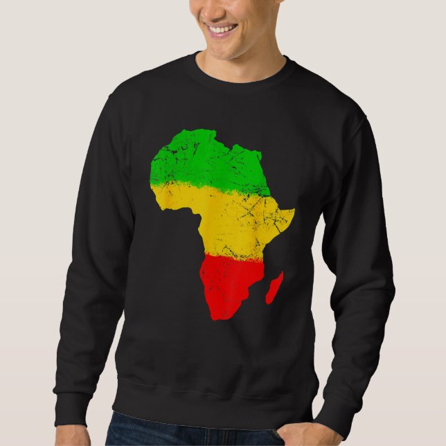Sudadera Mapa de África Mes de la Historia Negra Orgullo Af (Anverso)