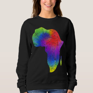 Sudadera Mapa de África Reggae Rasta Tie Dye Negro American