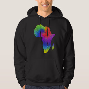 Sudadera Mapa de África Reggae Rasta Tie Dye Negro American