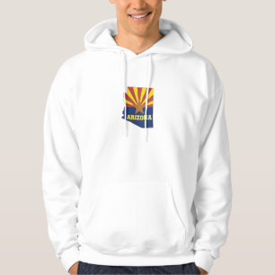 Sudadera Mapa de Arizona con forma de bandera estatal de Ar