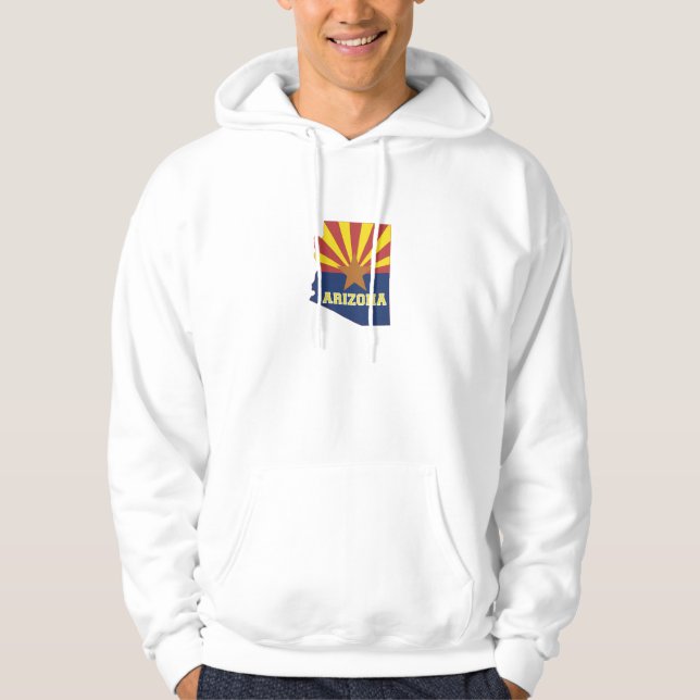 Sudadera Mapa de Arizona con forma de bandera estatal de Ar (Anverso)