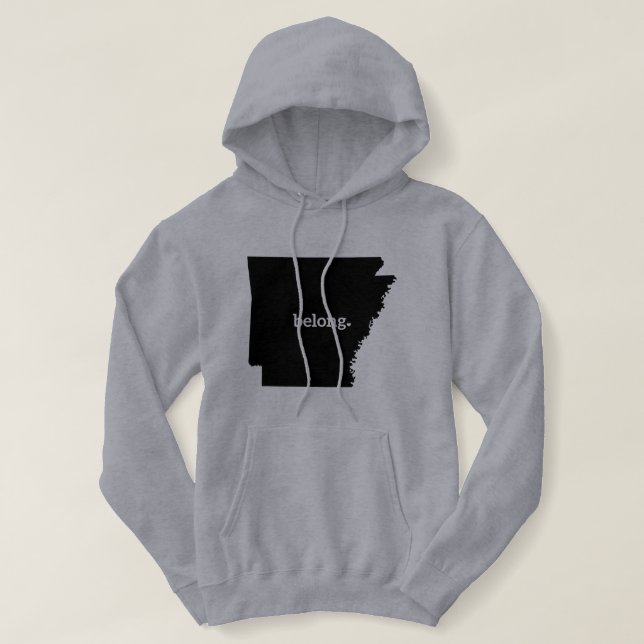 Sudadera Mapa de Arkansas Orgullo del Estado de Belong (Diseño del anverso)