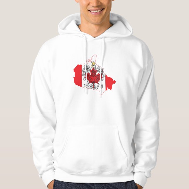 Sudadera Mapa de bandera de Canadá en Polonia (Anverso)