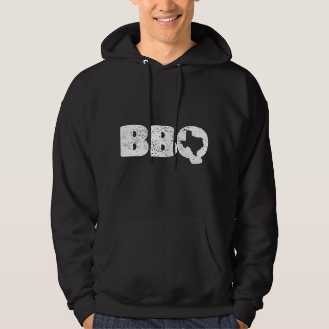 Sudadera Mapa de Barbacoa de Texas BBQ - Simple Texas (Anverso)