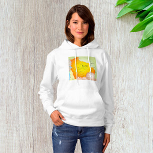 Sudadera Mapa de Bolivia con ciudades y fronteras