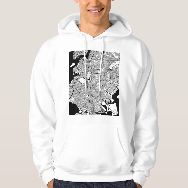 Sudadera Mapa de Brooklyn Nueva York (Anverso)