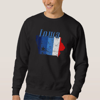 Sudadera Mapa De Contorno De Estado Estadounidense Iowa
