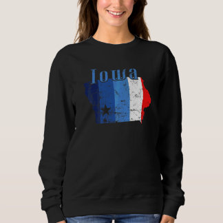 Sudadera Mapa De Contorno De Estado Estadounidense Iowa