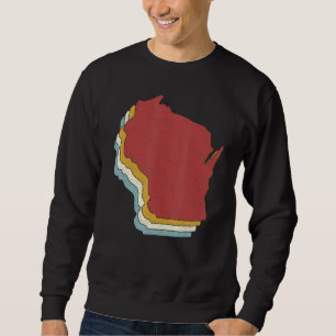 Sudadera Mapa de cosecha de vintage del estado de Retro USA