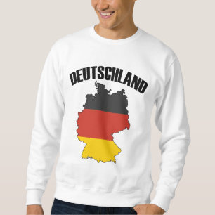 Sudadera Mapa de Deutschland - Bandera alemana - Viajes de 