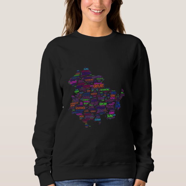 Sudadera Mapa de distribución de Alemania (Anverso)