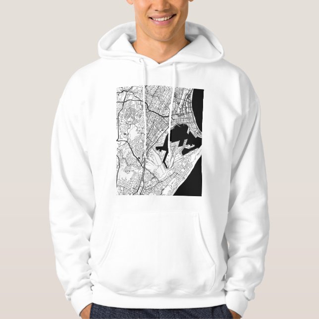 Sudadera Mapa de Durban Sudáfrica (Anverso)