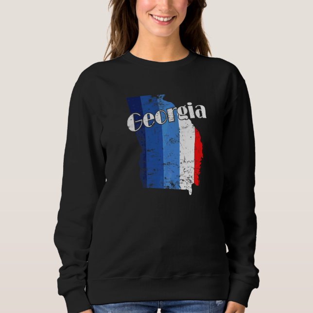 Sudadera Mapa de esquema de estado norteamericano de Georgi (Anverso)
