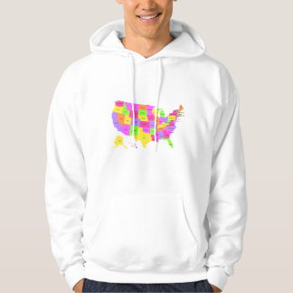 Sudadera Mapa de Estados Unidos de América para cartel