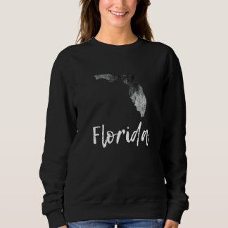 Sudadera Mapa de Florida Fl Grunge Vintage Gráfico Estado d