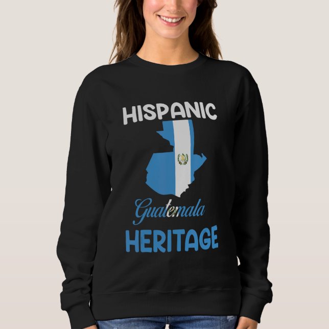 Sudadera Mapa de Guatemala Bandera Hispano Llanto (Anverso)