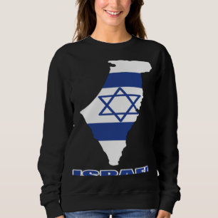 Sudadera Mapa de Israel Bandera de Jerusalén Judío Tel Aviv