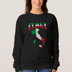 Sudadera Mapa de Italia Bandera Italia Orgullo de la Patria