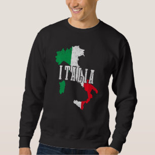 Sudadera Mapa de Italia Italia Bandera Italiana Orgullo