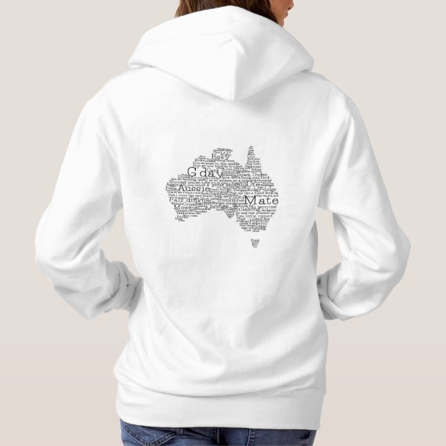 Sudadera Mapa de jerga de Australia (Reverso)