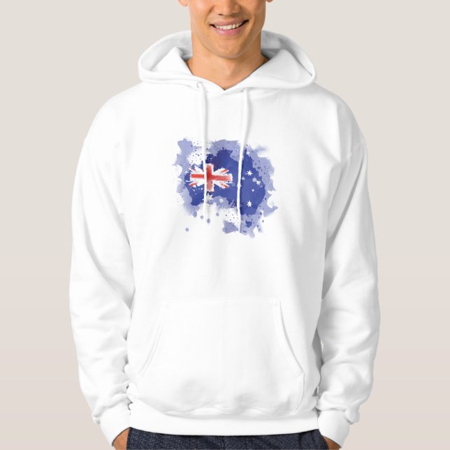 Sudadera Mapa de la acuarela de Australia (Anverso)