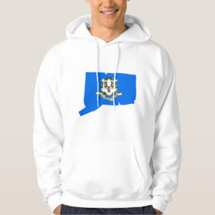 Sudadera Mapa de la bandera de Connecticut