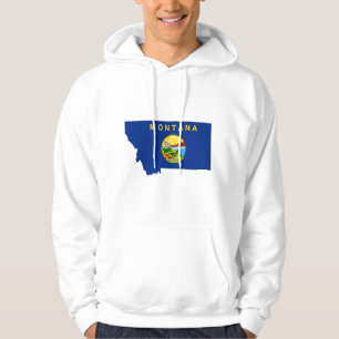 Sudadera Mapa de la bandera de Montana