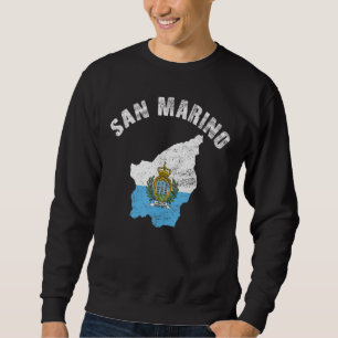 Sudadera Mapa de la bandera de San Marino Hombres Patriotas