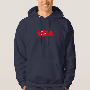 Sudadera Mapa de la bandera de Turquía