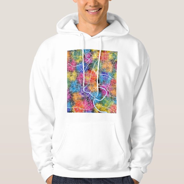 Sudadera Mapa de la ciudad de Bangkok Tailandia (Anverso)