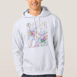 Sudadera Mapa de la ciudad de Bayannur, China