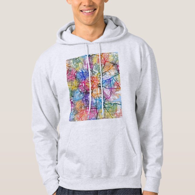 Sudadera Mapa de la ciudad de Bengaluru Karnataka (Anverso)
