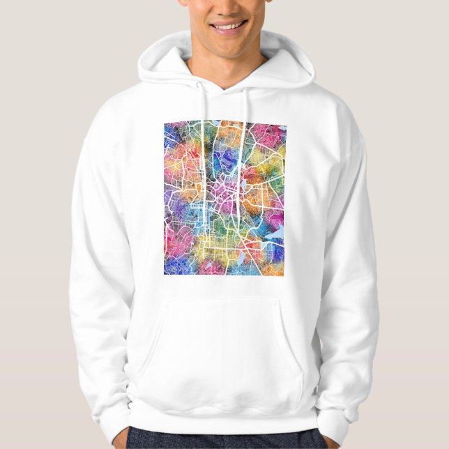 Sudadera Mapa de la ciudad de Bengaluru Karnataka (Anverso)
