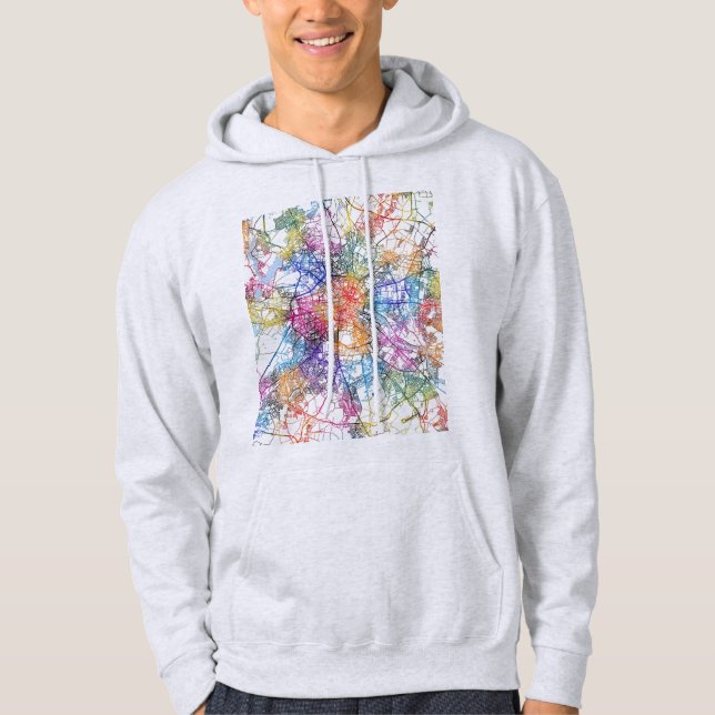 Sudadera Mapa de la ciudad de Berlín Alemania (Anverso)