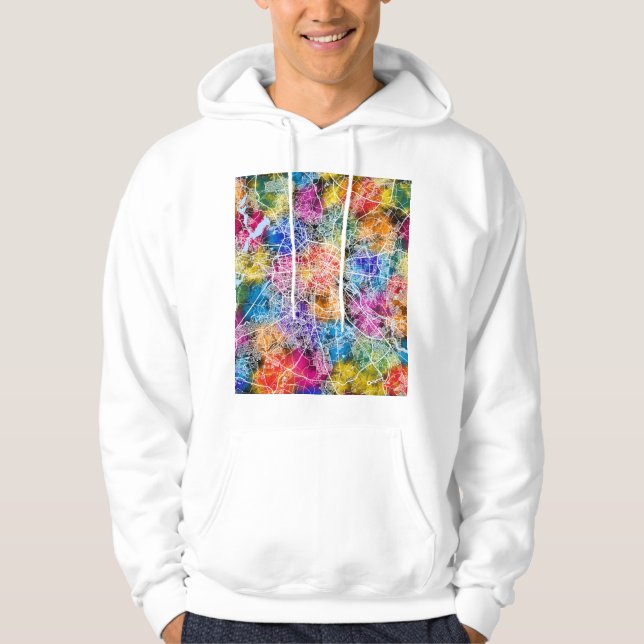 Sudadera Mapa de la ciudad de Berlín Alemania (Anverso)