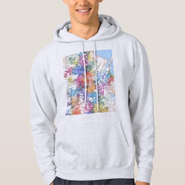 Sudadera Mapa de la ciudad de Brisbane Australia (Anverso)