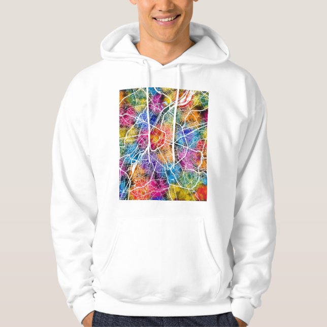 Sudadera Mapa de la ciudad de Bruselas Bélgica (Anverso)
