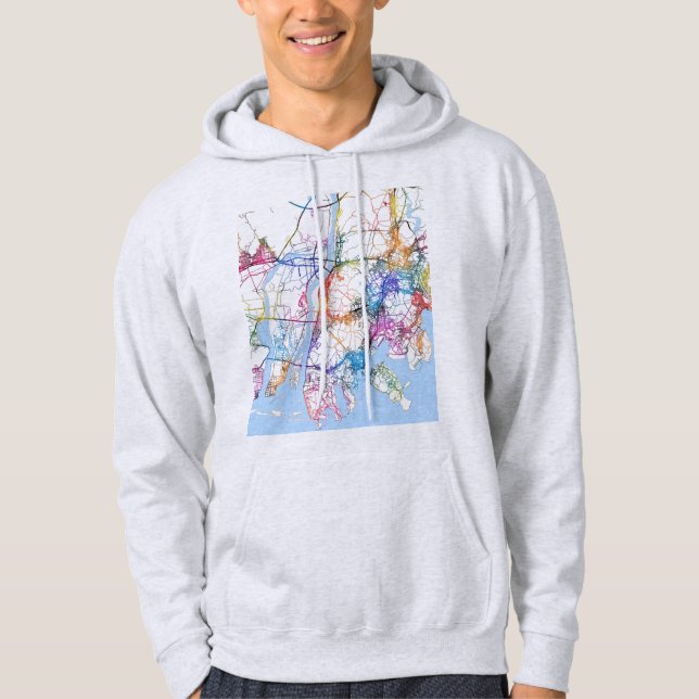Sudadera Mapa de la ciudad de Busan Corea del Sur (Anverso)