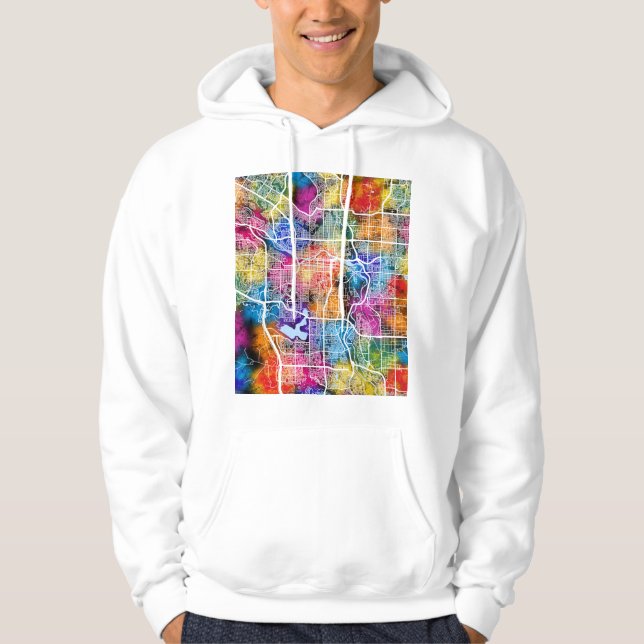 Sudadera Mapa de la ciudad de Calgary Canadá (Anverso)