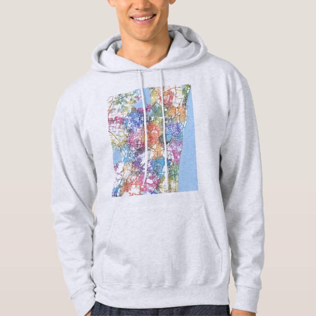 Sudadera Mapa de la ciudad de Chennai Tamil Nadu (Anverso)
