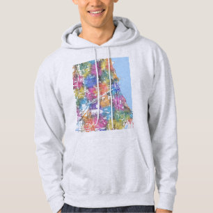 Sudadera Mapa de la ciudad de Chicago Illinois