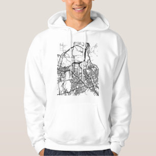 Sudadera Mapa de la ciudad de Daejeon Corea del Sur