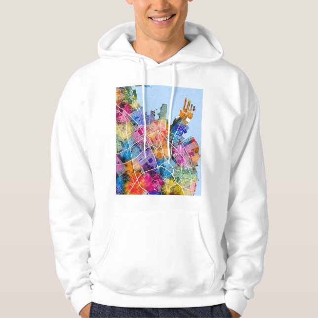 Sudadera Mapa de la ciudad de Dammam Arabia Saudita (Anverso)