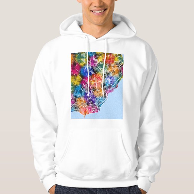 Sudadera Mapa de la ciudad de Davao Filipinas (Anverso)