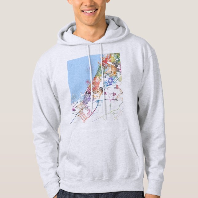 Sudadera Mapa de la ciudad de Dubai Emiratos Árabes Unidos (Anverso)