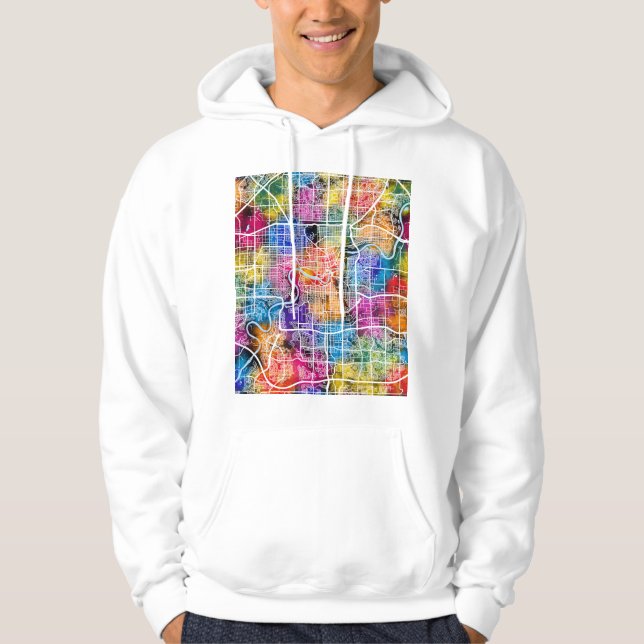 Sudadera Mapa de la ciudad de Edmonton Canadá (Anverso)